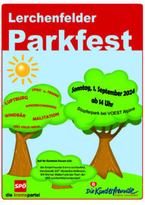 Mehr über den Artikel erfahren Sonntag, 1. September: Parkfest der Kinderfreunde und der SPÖ Lerchenfeld